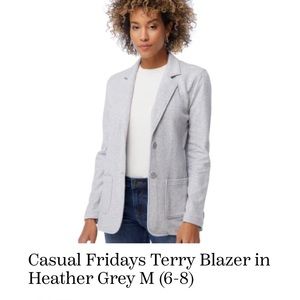 Z Supply Terry Blazer in Heather Grey Size Medium